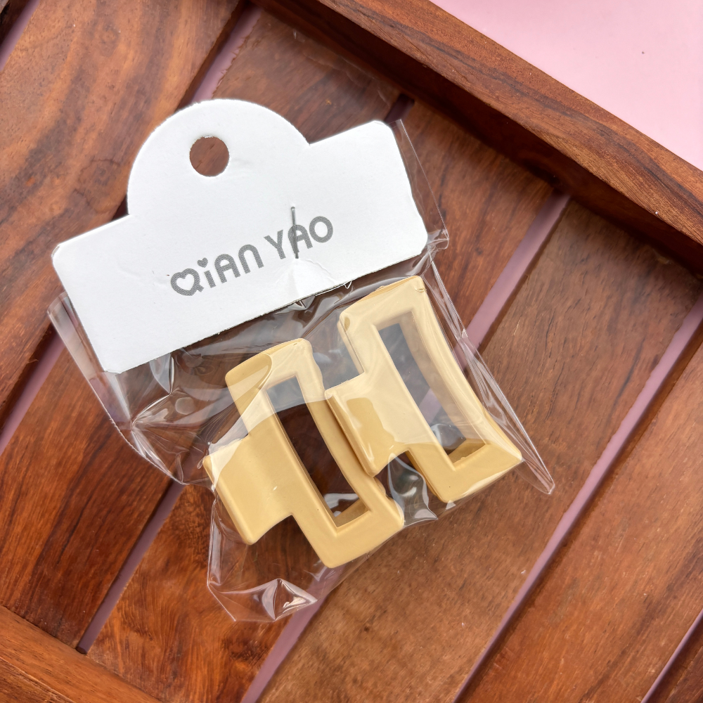 Rectangle Matte Hair Claw - Pack of 2