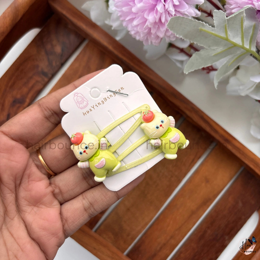 Cute Animal Snap Hair Clips – Pack of 2