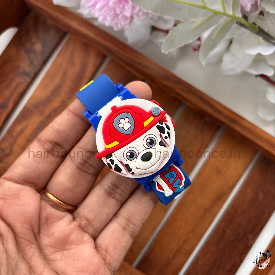 Kids Cartoon Flip-Top Decorative Wrist Watch – Assorted Character Designs | Non-Functional Fashion Accessory