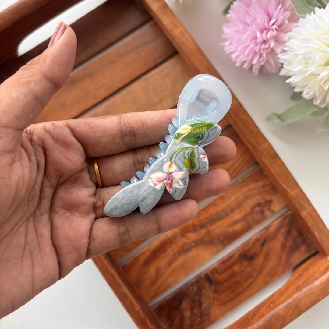 Vibrant Bloom Petal Banana Clip - Medium