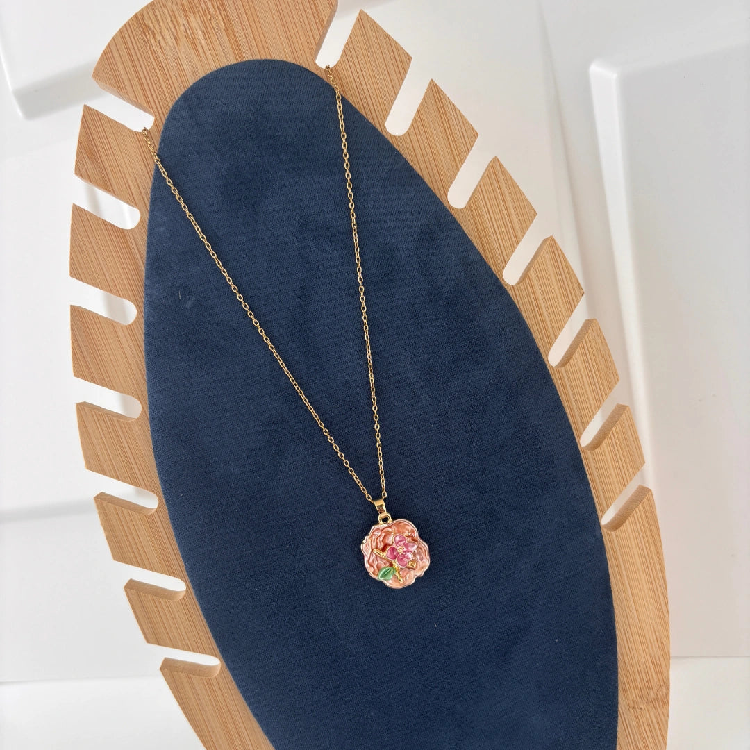 Peach Garden Pendant Necklace