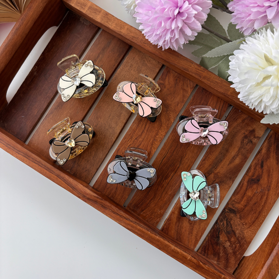 Oval Bow Hair Claw – Medium