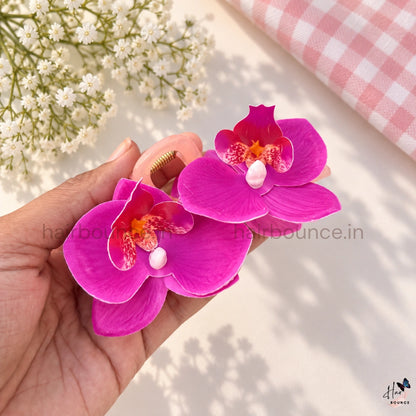 Tropical Orchid Floral Hair Claw – Large