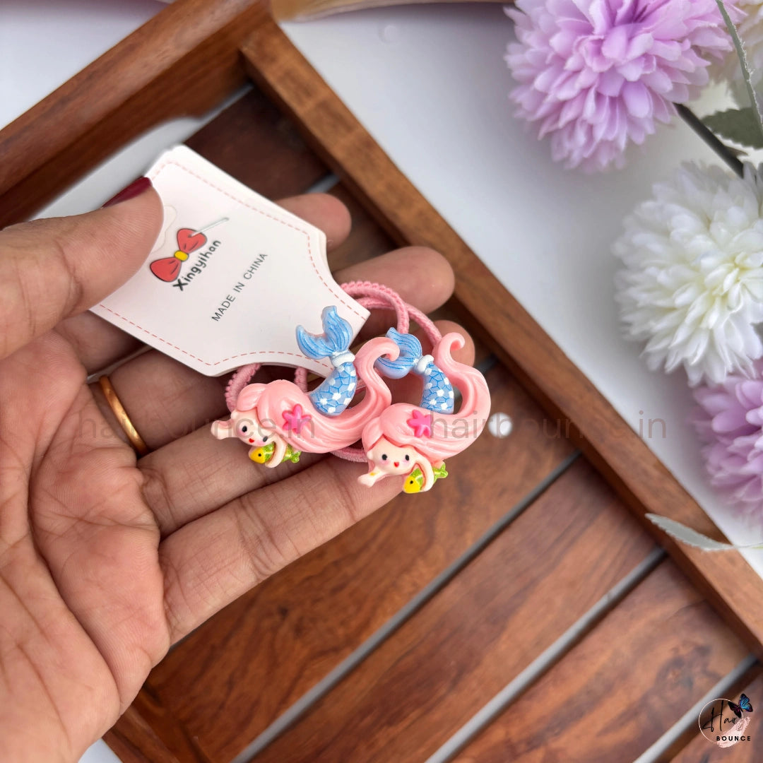 Magical Mermaid Hair Ties for Girls – Pack of 2