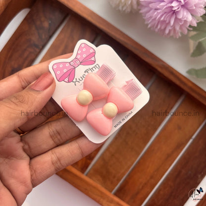 Cute Pastel Bow Hair Clips