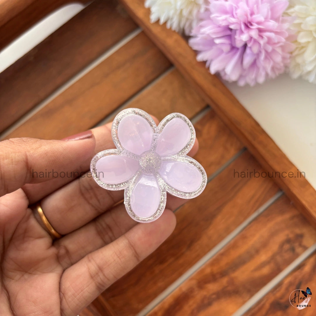 Crystal Blossom Pastel Hair Claw – Small