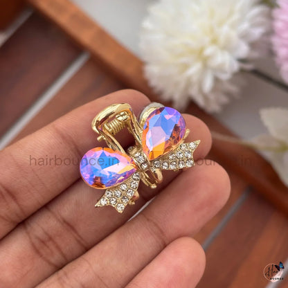 Crystal Bow Mini Hair Claw