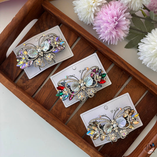 Opaline Monarch Butterfly Bar Clip