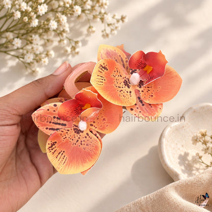Tropical Orchid Floral Hair Claw – Large
