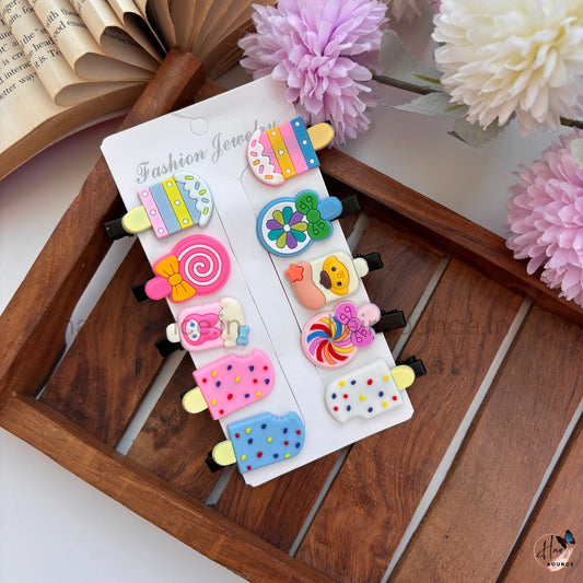 Rainbow Playtime Kids Hair Clip Set