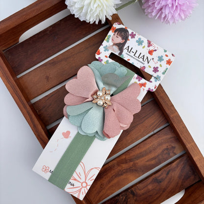 Dual Colour Flower Newborn Headband
