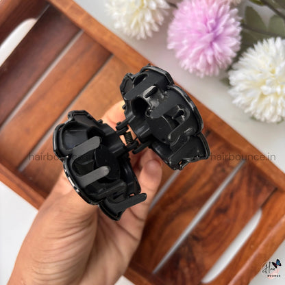 Elegant Rose Bloom Hair Claw Clip – Medium