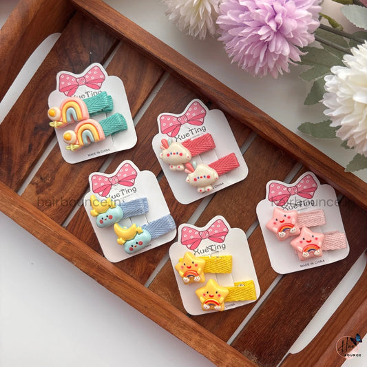 Rainbow & Star Clips for Kids
