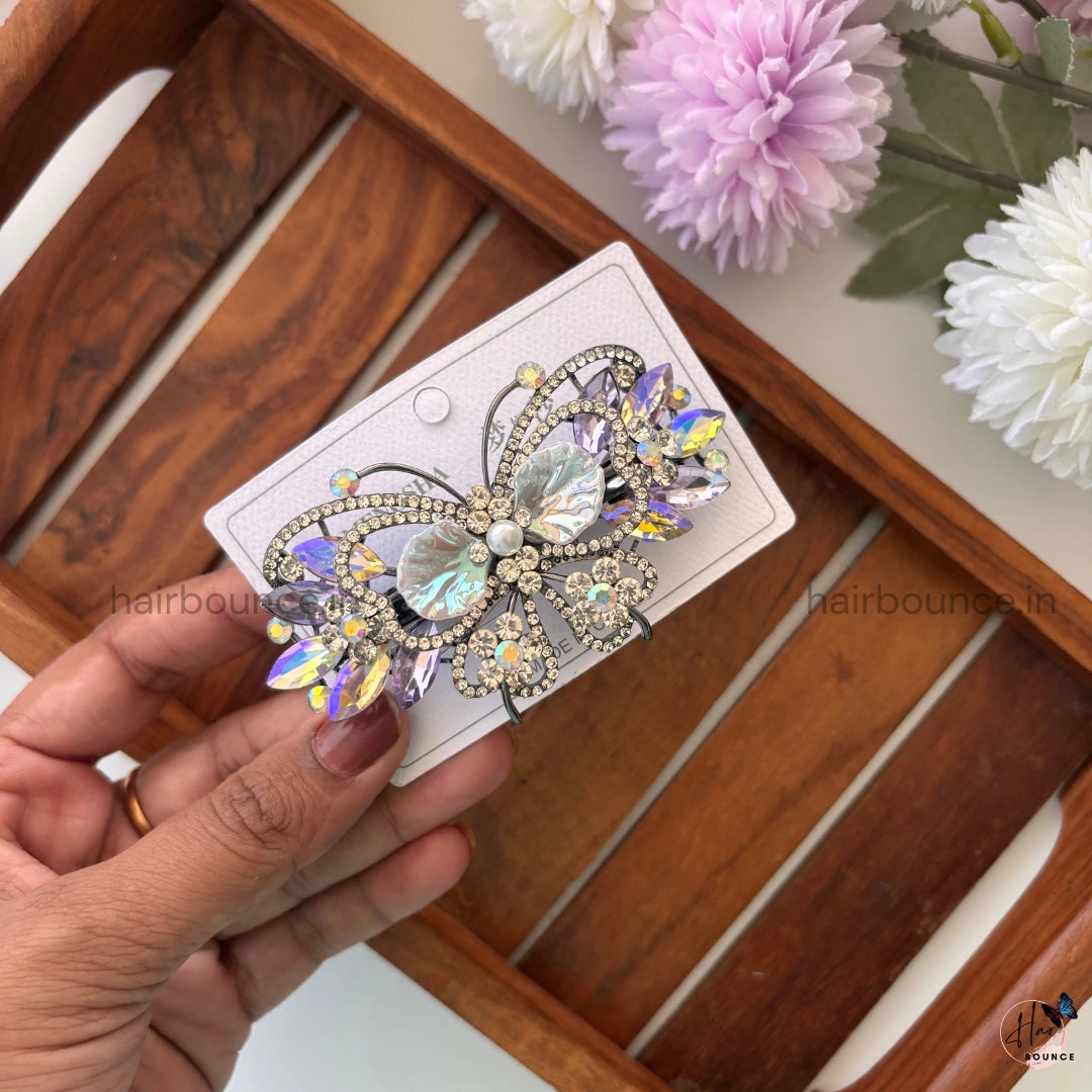 Opaline Monarch Butterfly Bar Clip