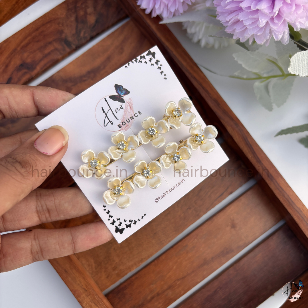 Blush Charm Hair Clip Set