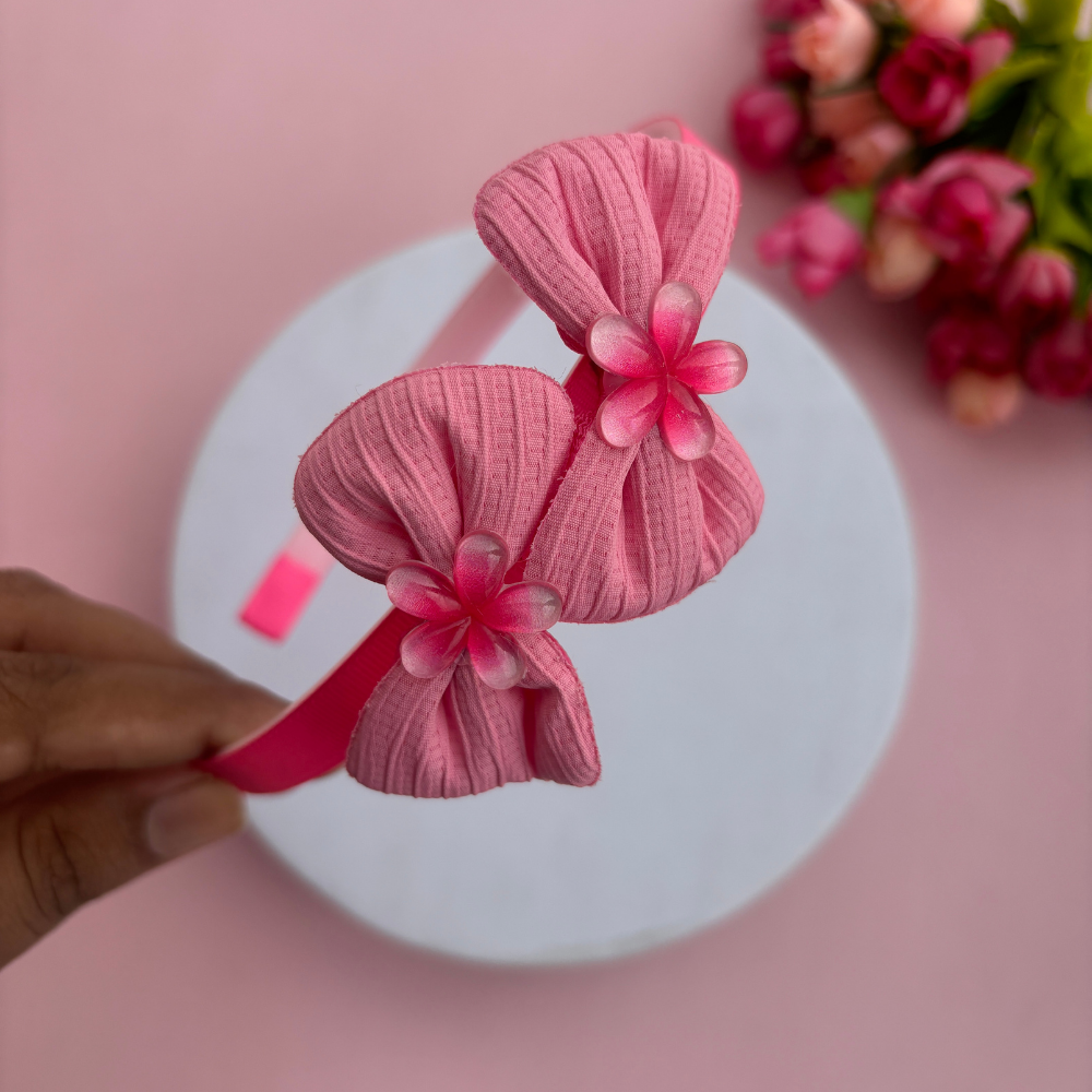 Bow with Flower Headband