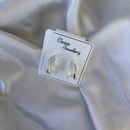 Metallic Teardrop Studs