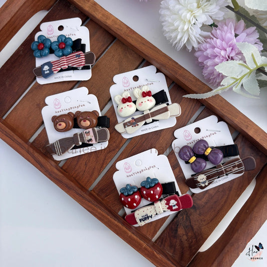 Cute Charm Hair Clips – Pack of 2
