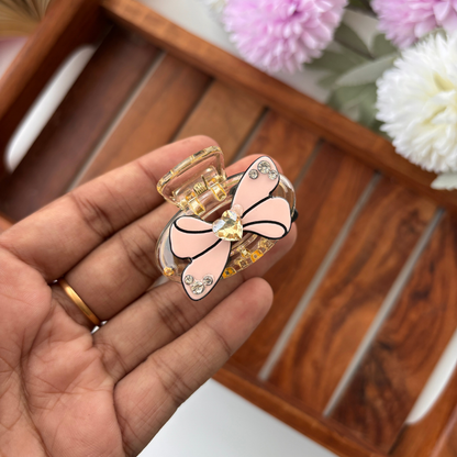 Oval Bow Hair Claw – Medium