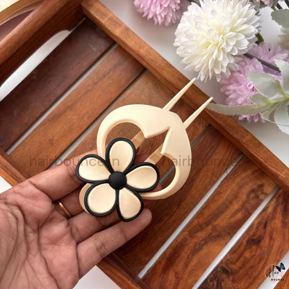 Pastel Blossom Hair Fork Clip - Large