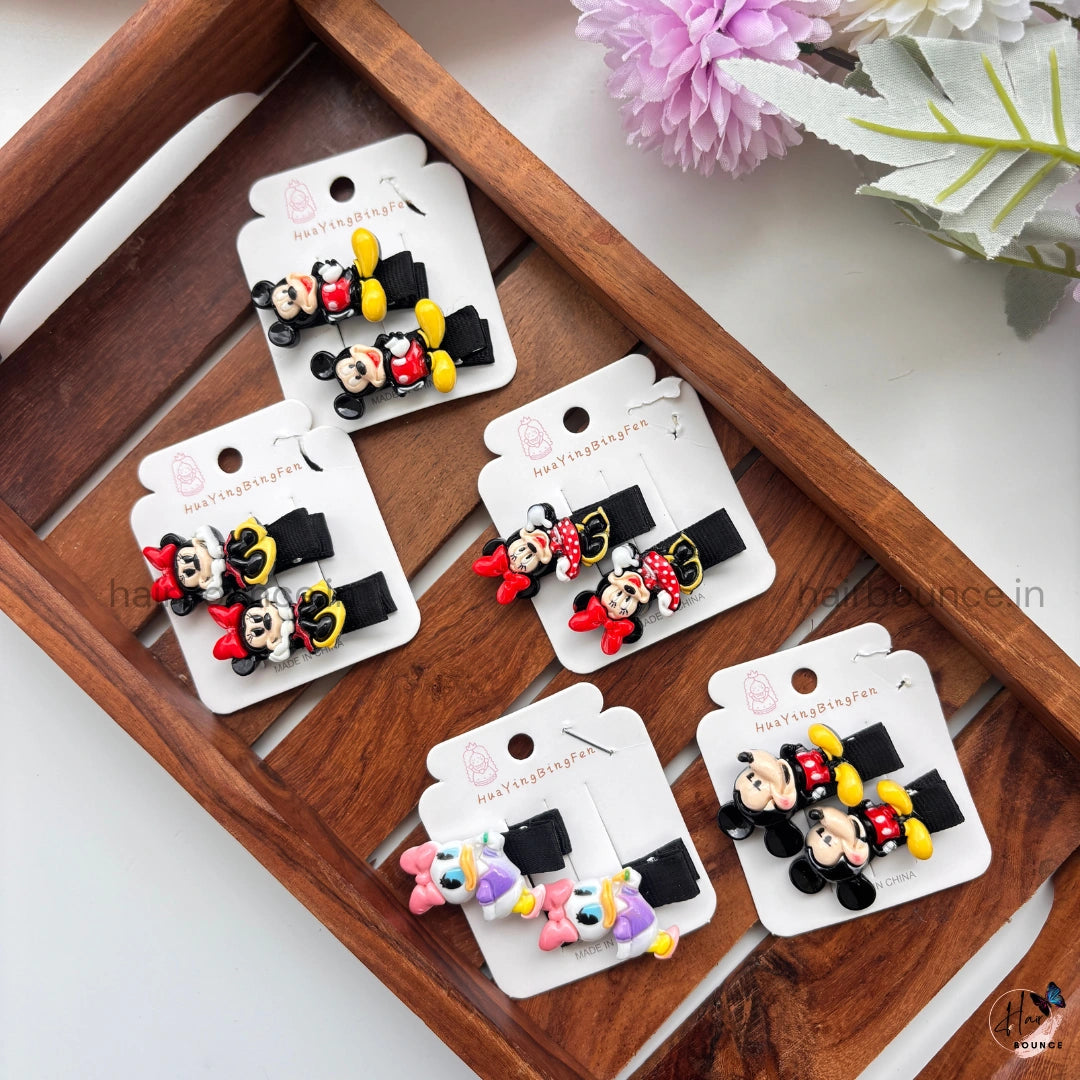 Classic Cartoon Mouse Hair Clips – Set of 2