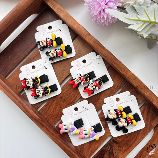 Classic Cartoon Mouse Hair Clips – Set of 2