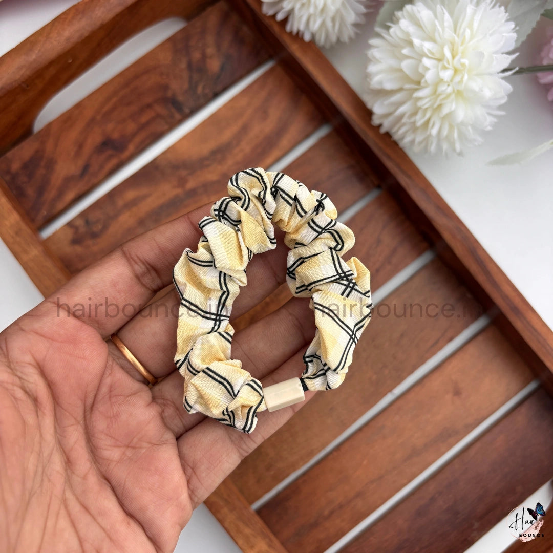 Pastel Checkered Scrunchie Hair Tie