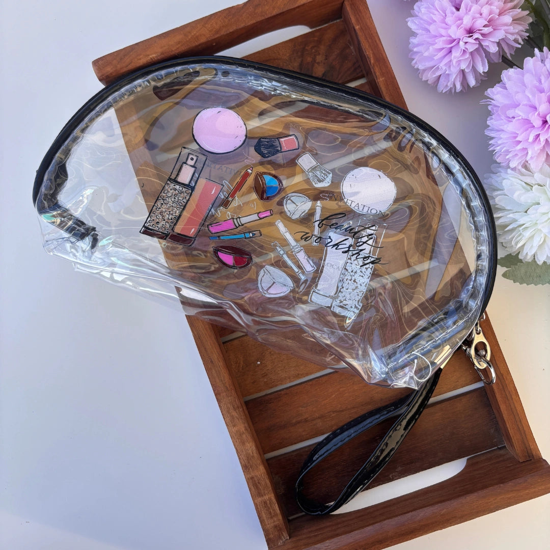 Trendy Transparent Wristlet Pouch