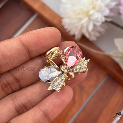 Crystal Bow Mini Hair Claw