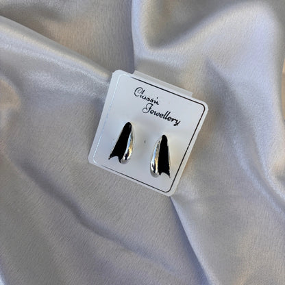 Metallic Teardrop Studs