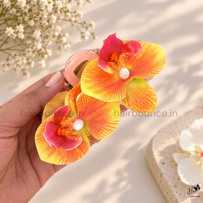 Tropical Orchid Floral Hair Claw – Large