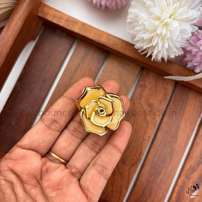 Golden Bloom Rose Hair Claw – Small
