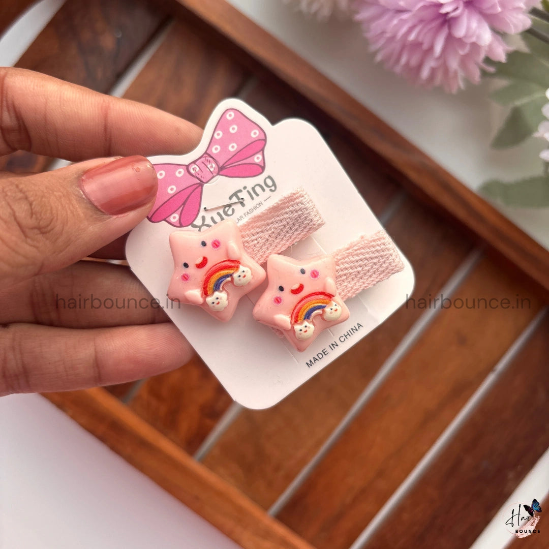 Rainbow & Star Clips for Kids