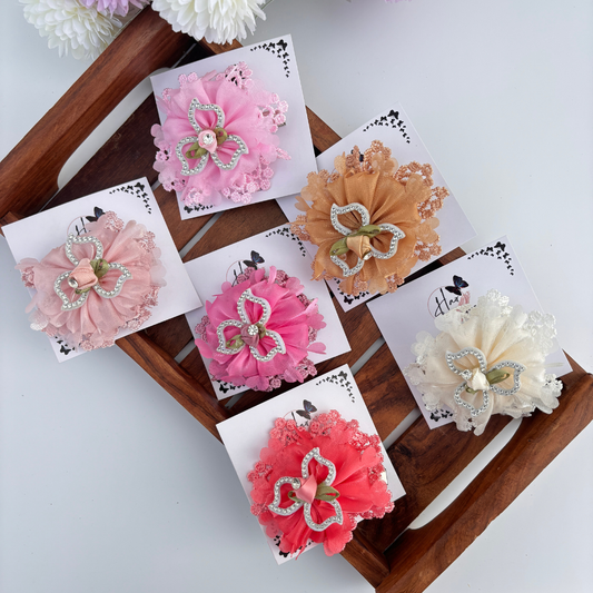 Sparkle Bow Flower Clip