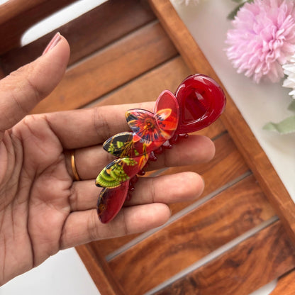 Vibrant Bloom Petal Banana Clip - Medium