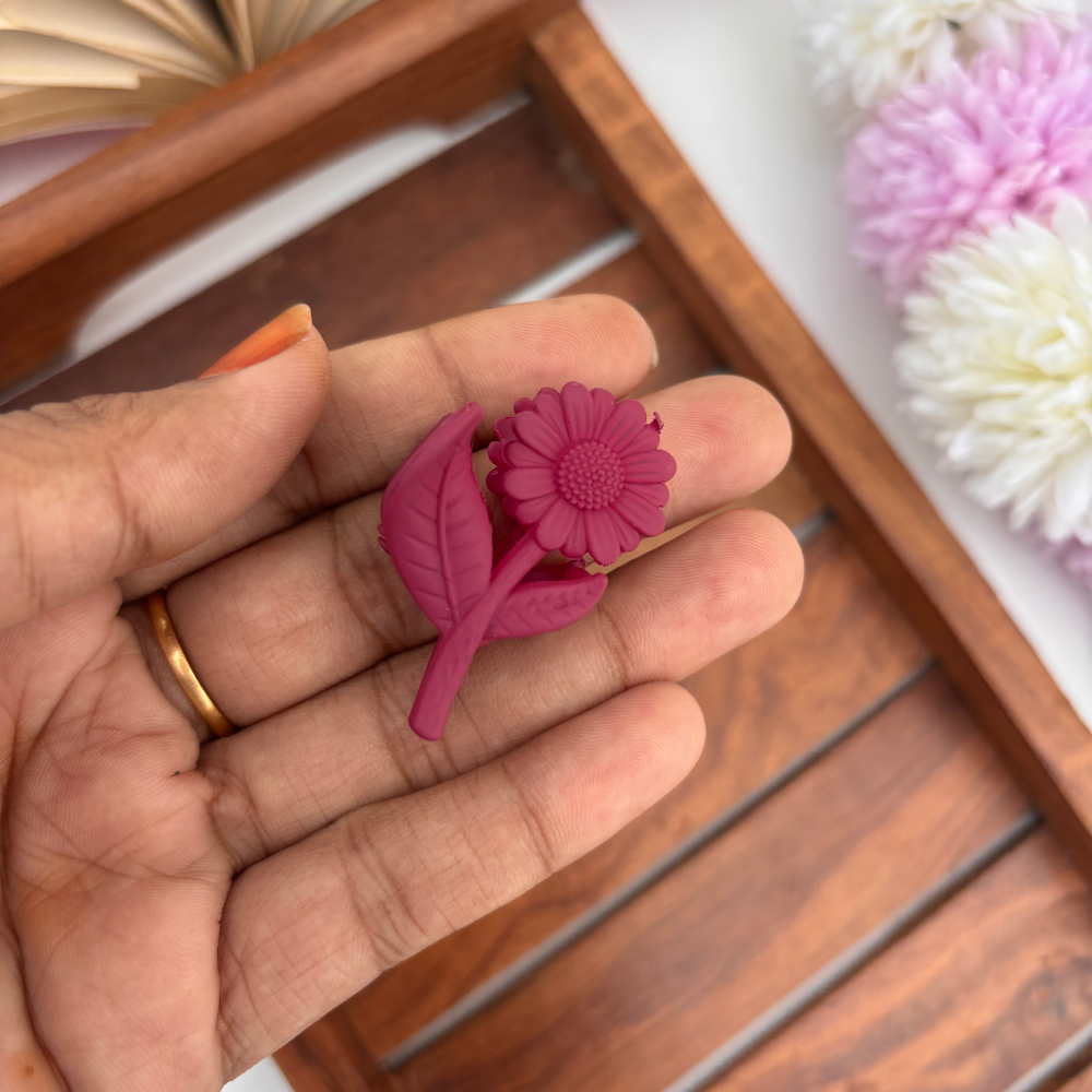 Colourful Sunflower Hair Claw - Small