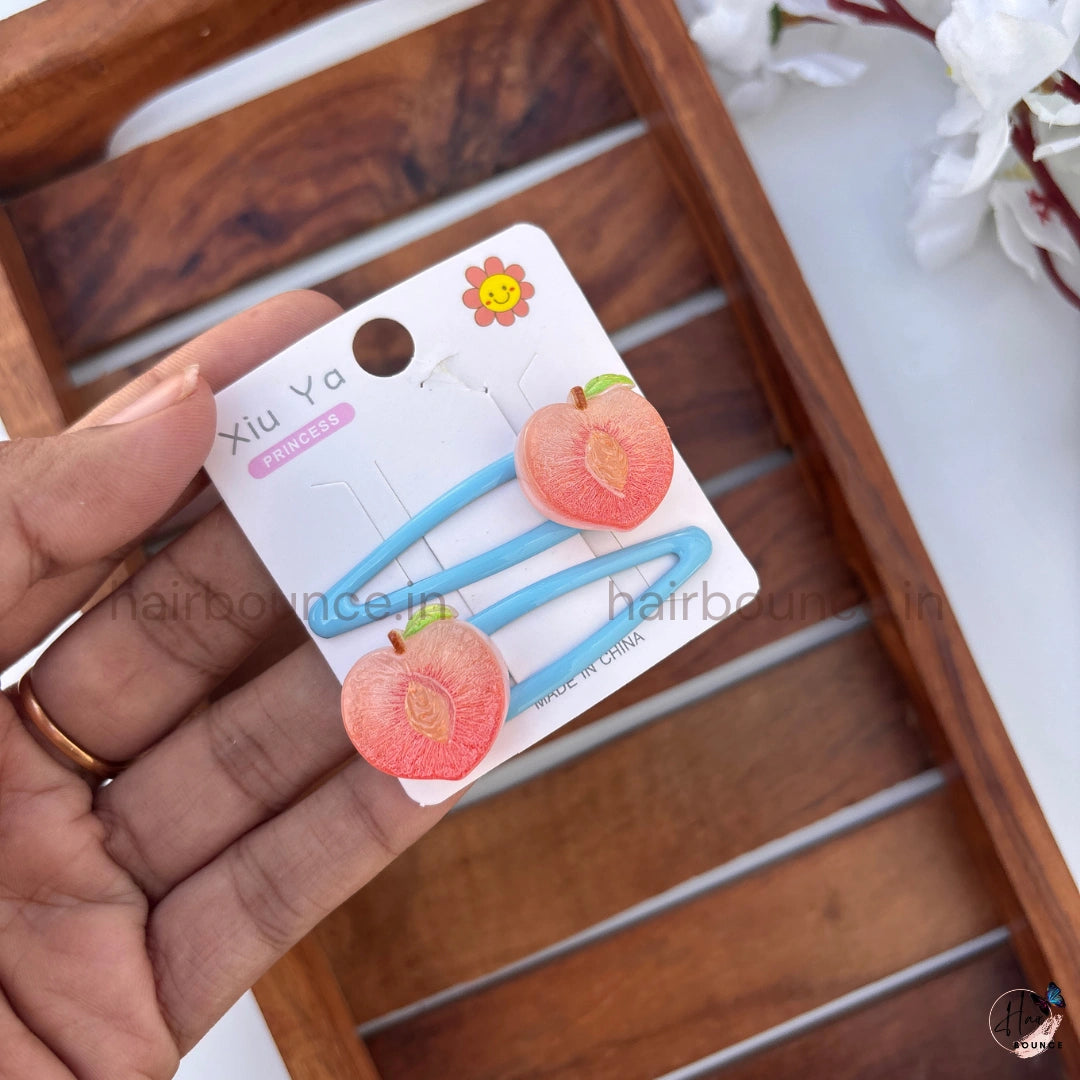 Cute Fruit Tic Tac Hair Clips for Girls – Pack of 2