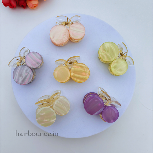 Marble Finish Cherry Hair Claw