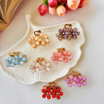 Colourful Flower Metal Hair Claw