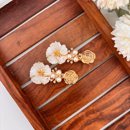 Pearl Bloom Garden Hair Clips