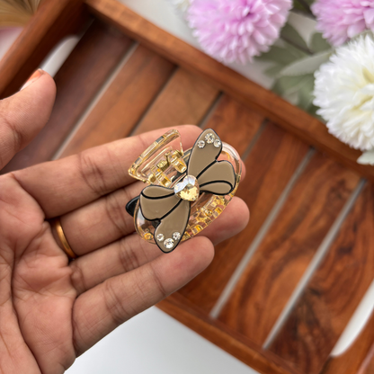 Oval Bow Hair Claw – Medium