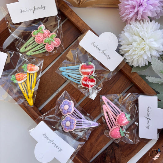 Cute Fruit & Flower Kids Hair Clips