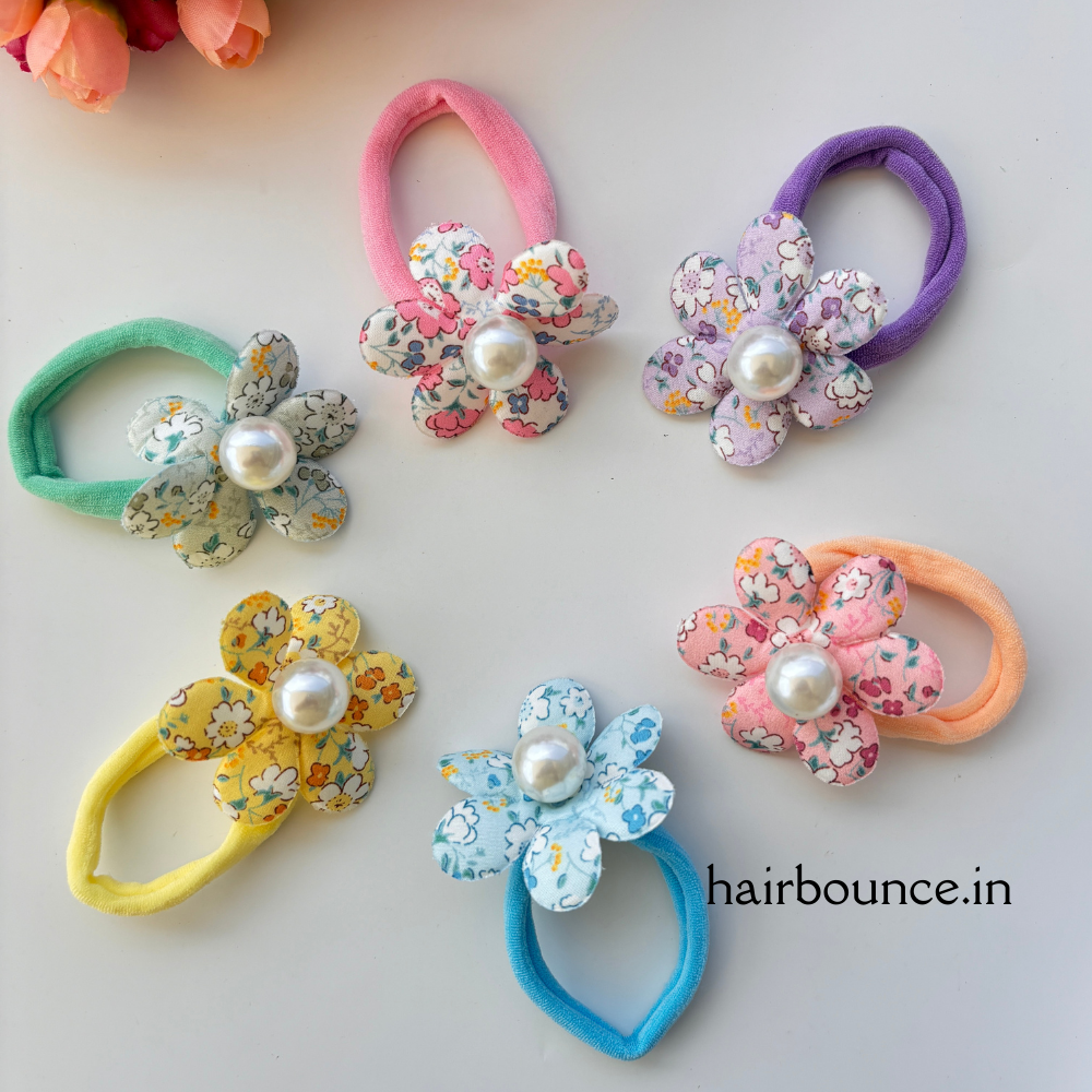 Pearl Flower Thick Rubber Band