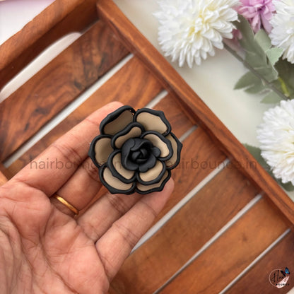 Elegant Bloom Rose Hair Claw – Medium