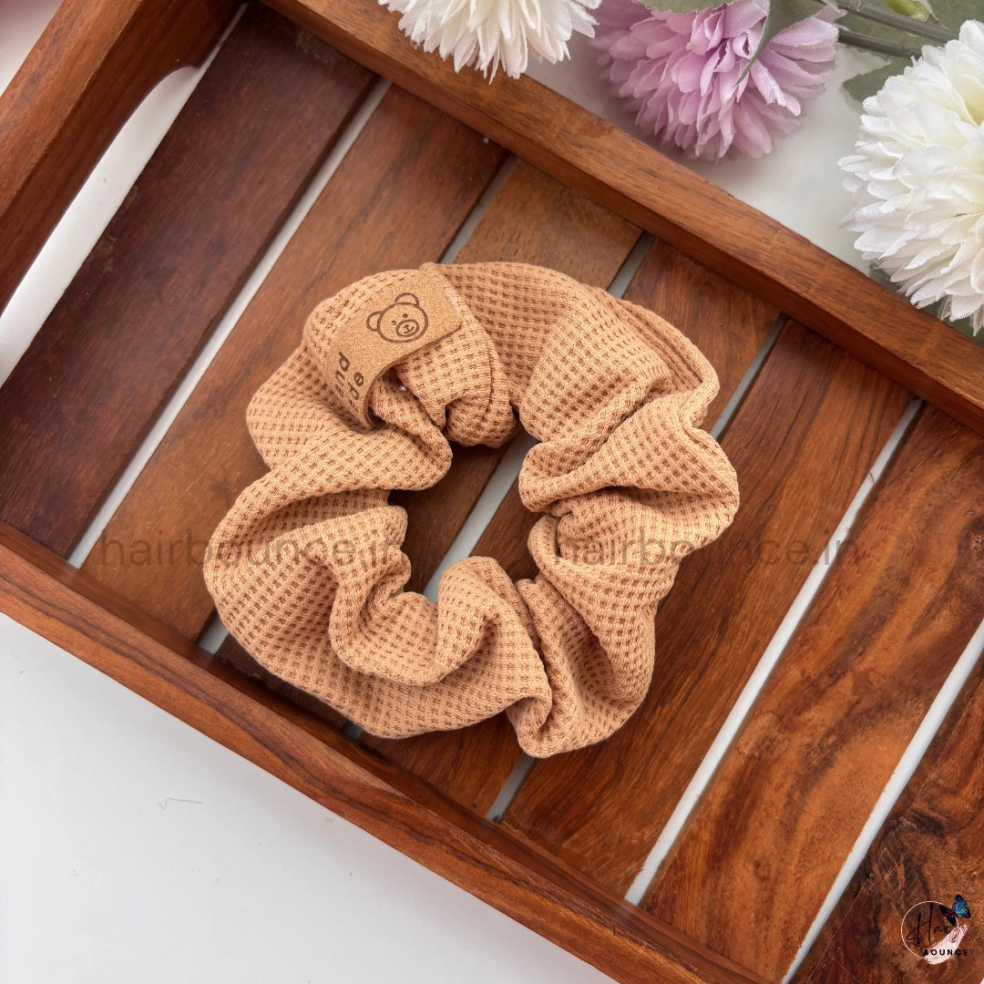 Handcrafted Waffle Knit Scrunchie – Regular