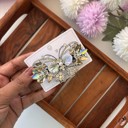 Opaline Monarch Butterfly Bar Clip