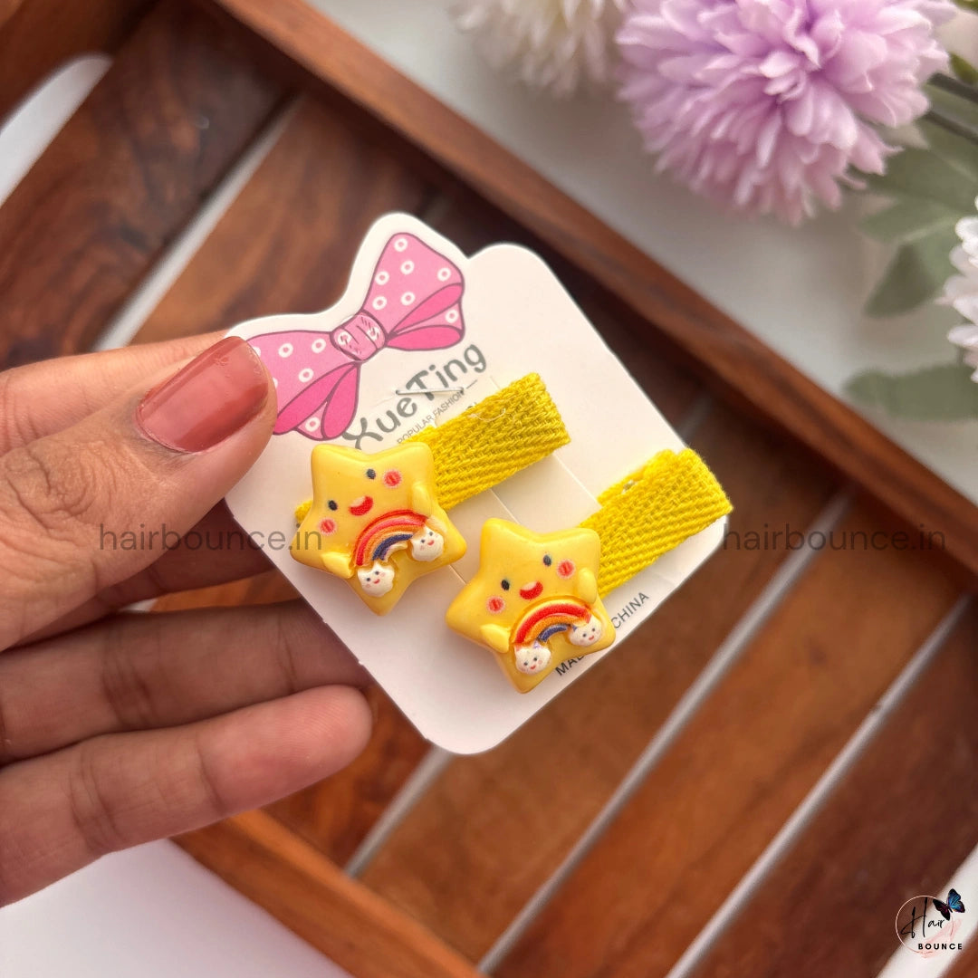 Rainbow & Star Clips for Kids