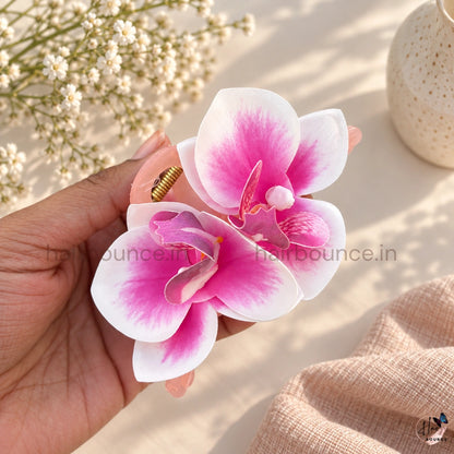 Tropical Orchid Floral Hair Claw – Large