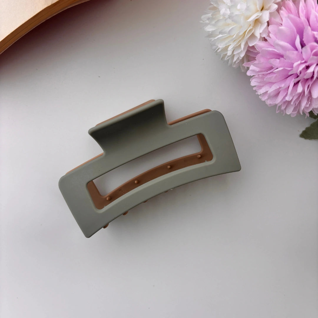 Dual Colour Rectangle Hair Claw - XL