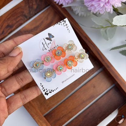 Blush Charm Hair Clip Set